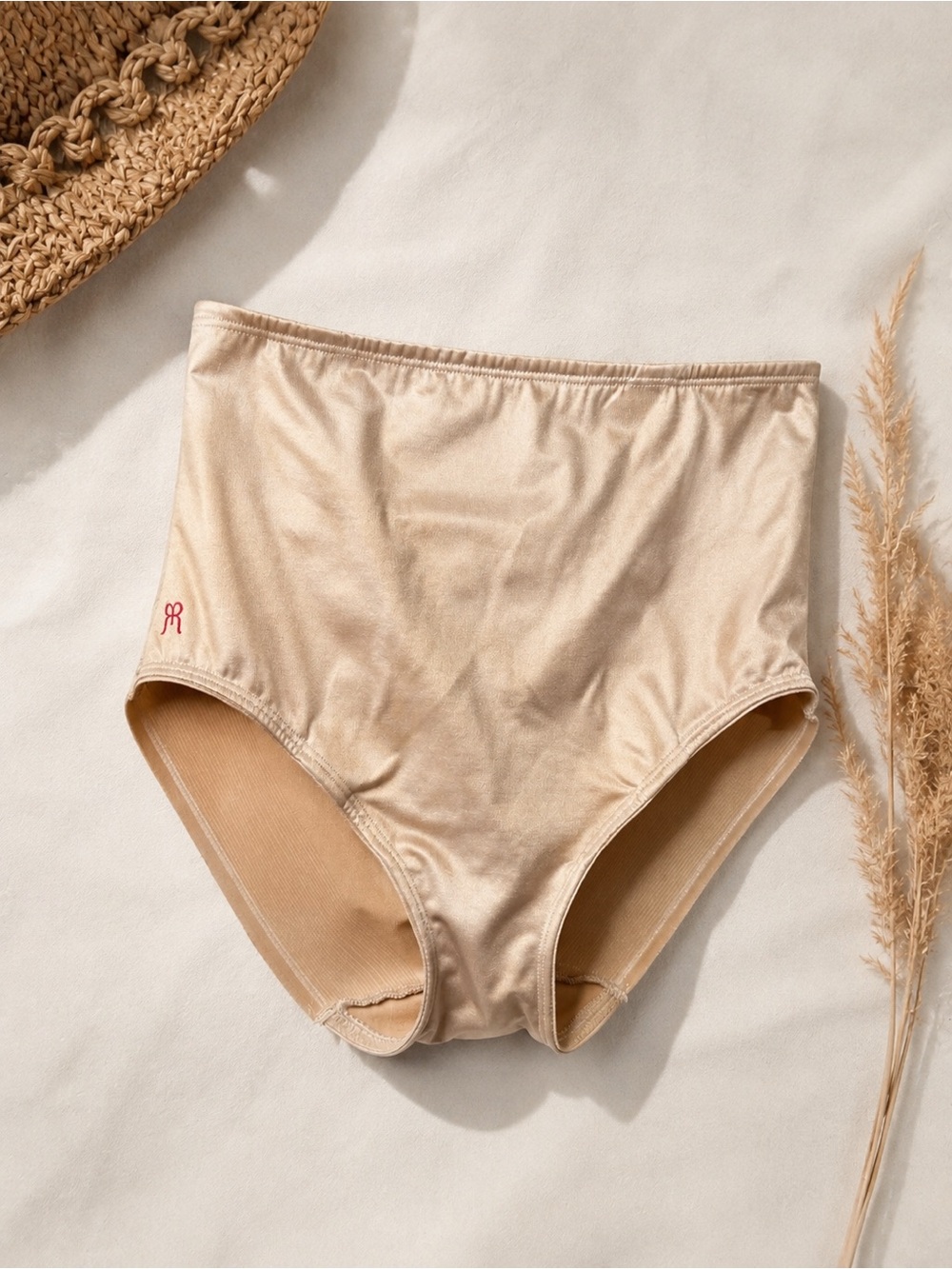 Ruby Ribbon High Waisted Shaping Brief Nude Beige Tummy Control Shapewear